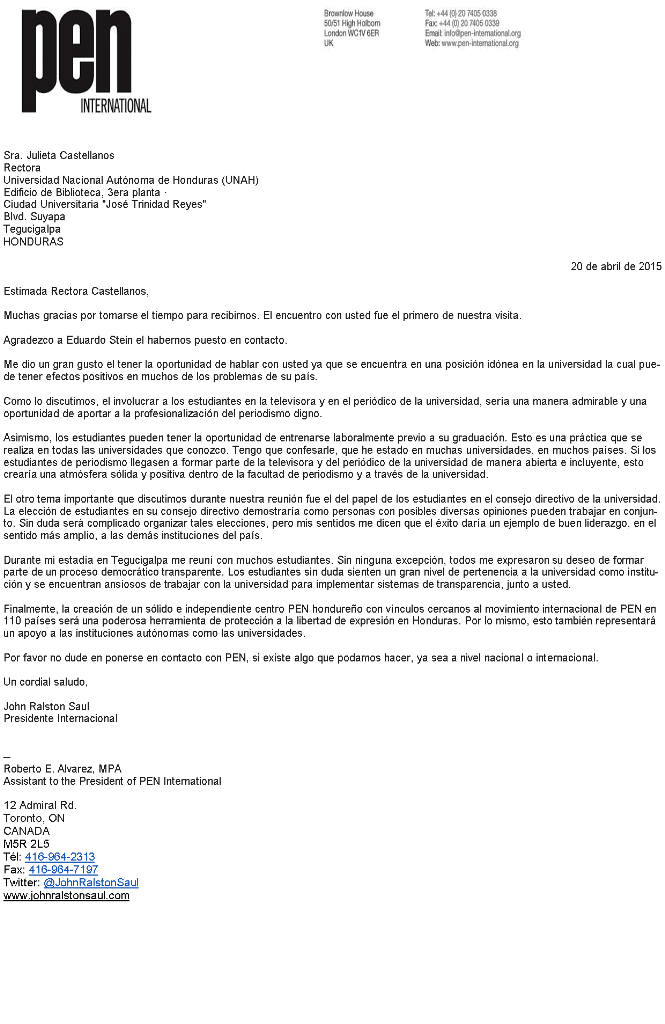 carta John Ralston