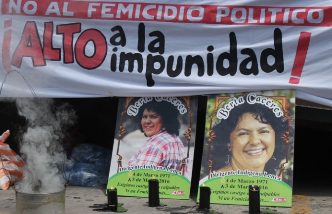 Expertos de Naciones Unidas reiteran llamado a Estado hondureño para esclarecer asesinato de Bertha Cáceres