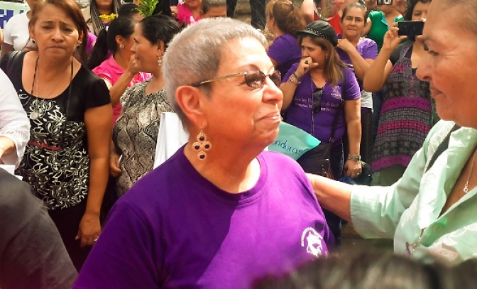 Gladys Lanza, Coordinadora Nacional del Movimiento de Mujeres por la Paz Visitación Padilla