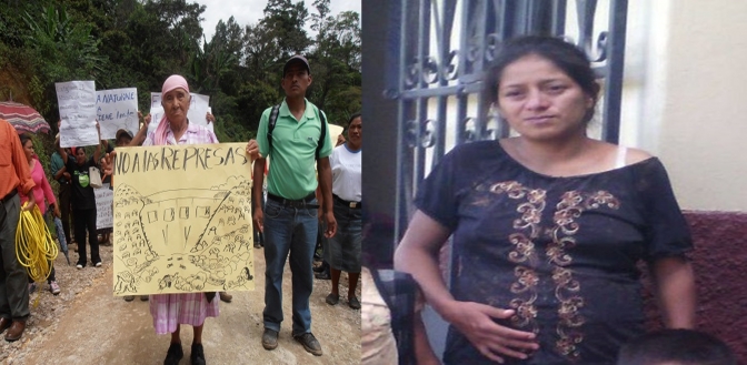 Foto de la derecha: Ana Miriam Romero a quien policías le provocaron un aborto al golpearla salvajemente en noviembre de 2015