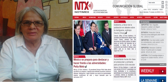 NOTIMEX tira a la calle a periodista hondureña sin un cinco en la bolsa después de 31 años de dedicado servicio