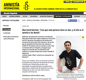Amnistia Internacional-Alex Sanchez