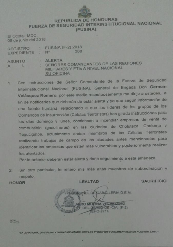 COMUNICADO GOB PROTESTAS