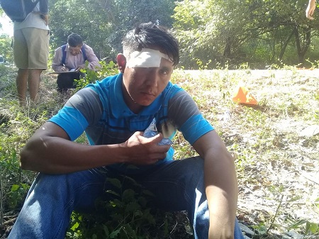 Fabian Ávila herido zacate