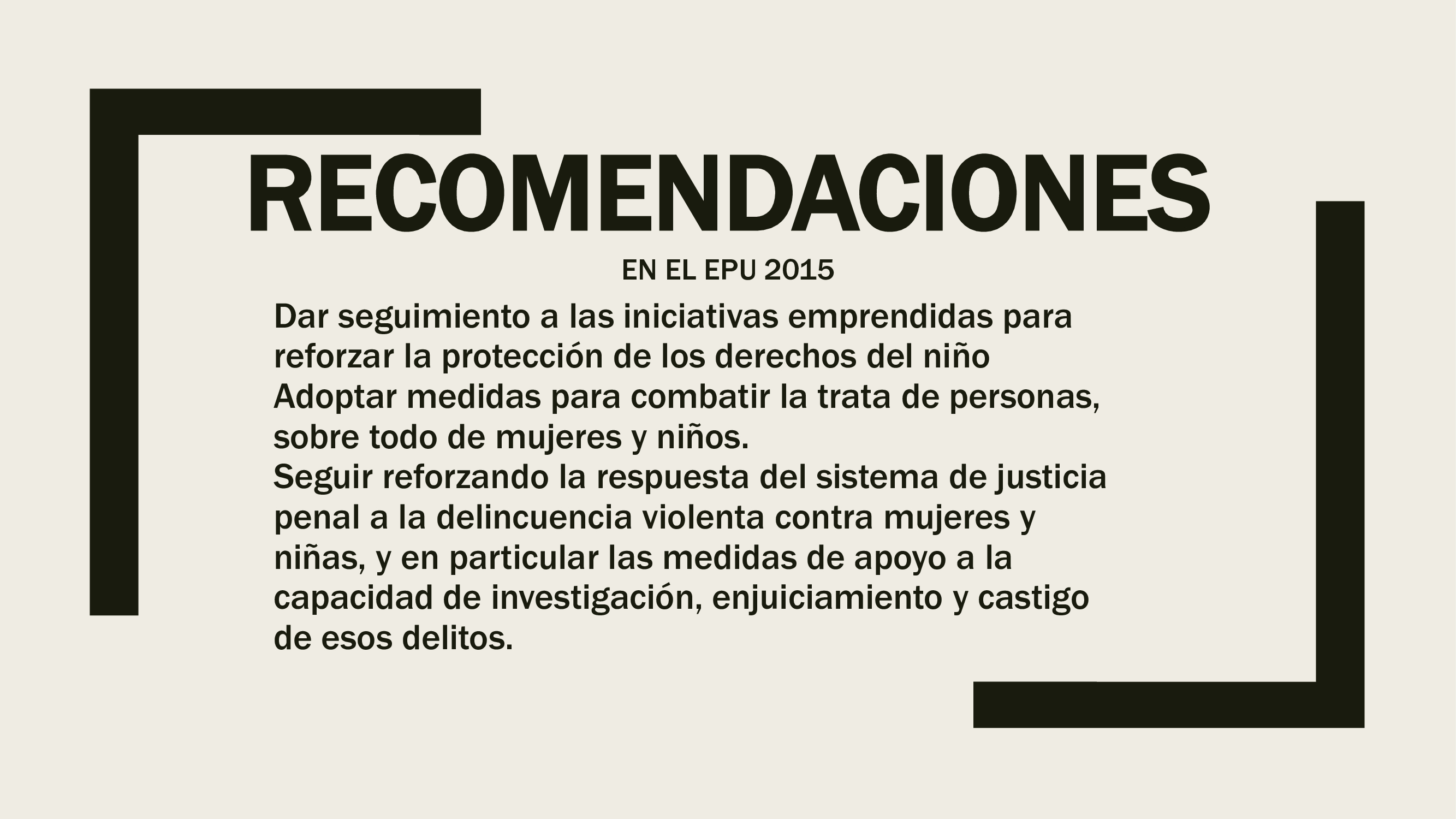 Recomendaciones en el EPU 2015 4