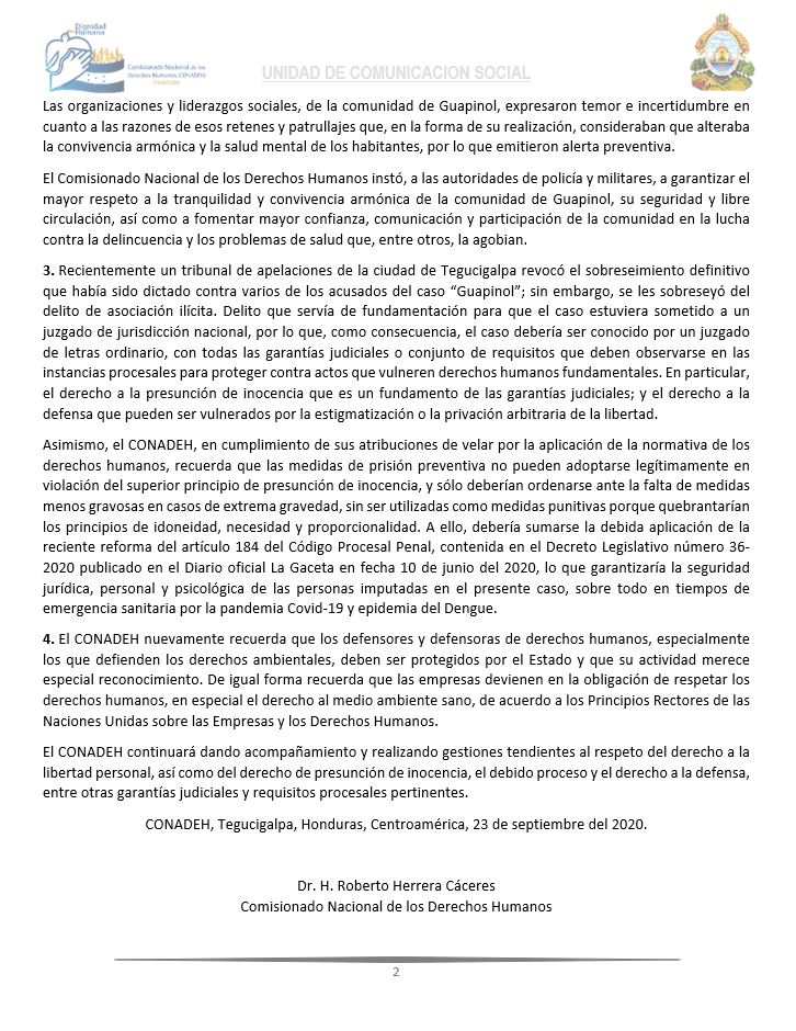 comunicado conadeh  guapinol2