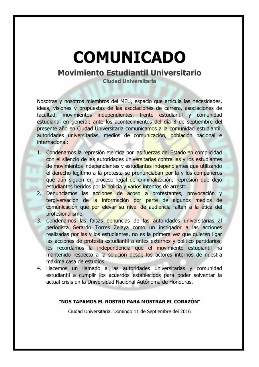 comunicado MEU tomas