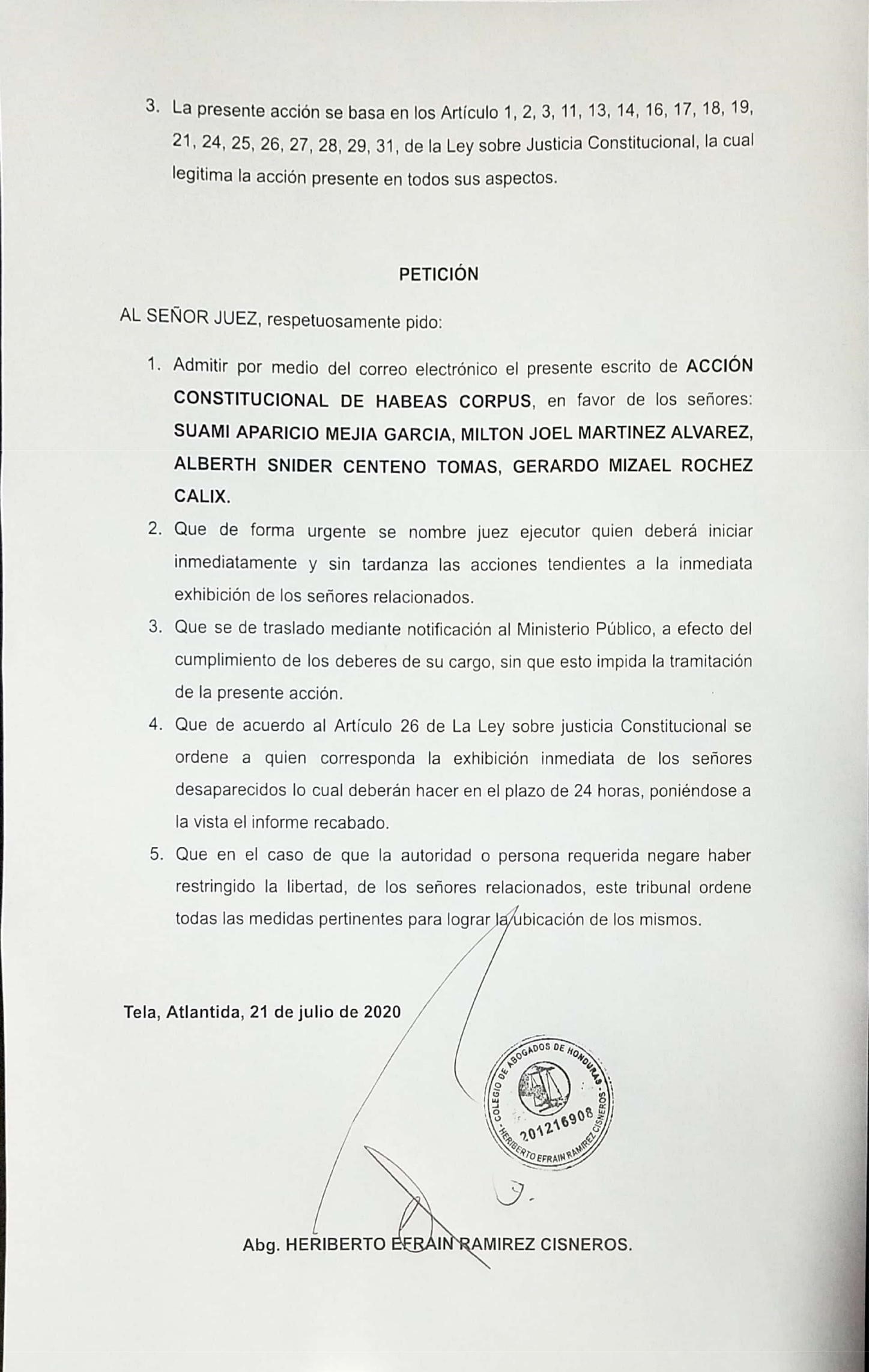 habeas corpus garifunas 3