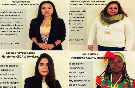 participantes plataforma cedaw honduras