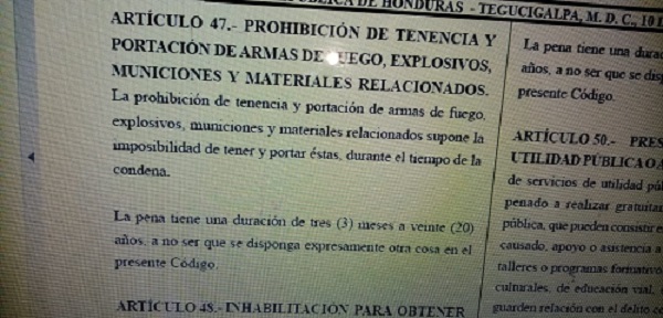 prision por portacion de explosivos