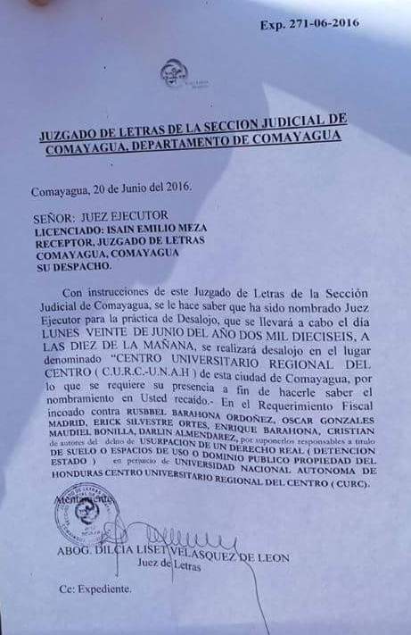 requerimientos comayagua