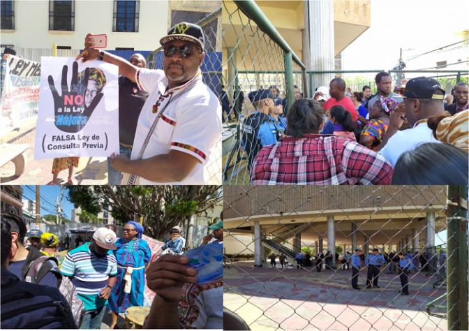 Pueblos originarios protestan en el Congreso Nacional contra anteproyecto de Ley de Consulta Previa