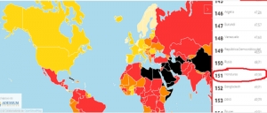 Esta vez el número 151: Honduras se adjudicó otra vez un lugar vergonzoso en la Clasificación Mundial de la Libertad de Prensa 2021 de RSF