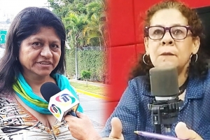 De derecha a izquierda: Karla Lara y Honorina Rodríguez 