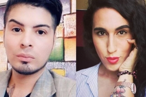 De derecha a izquierda: Grecia Florence O´Hara y Roberto Mendoza de la comunidad LGTBI