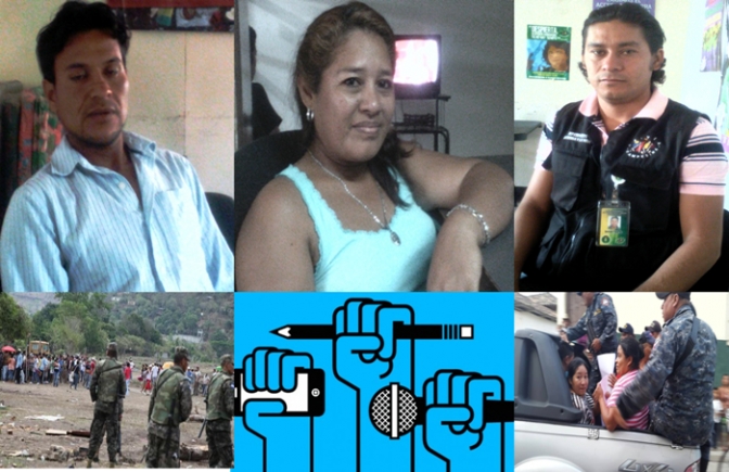 De izquierda a derecha fotos arriba: Samuel Antonio Vásquez, Miriam Sánchez y Gerson Fajardo