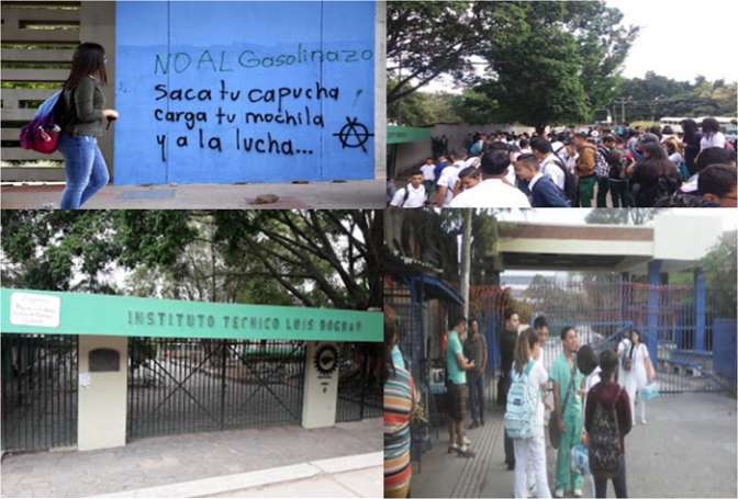 Estudiantes de educación media amenazados con expulsiones por demanda de bono de transporte