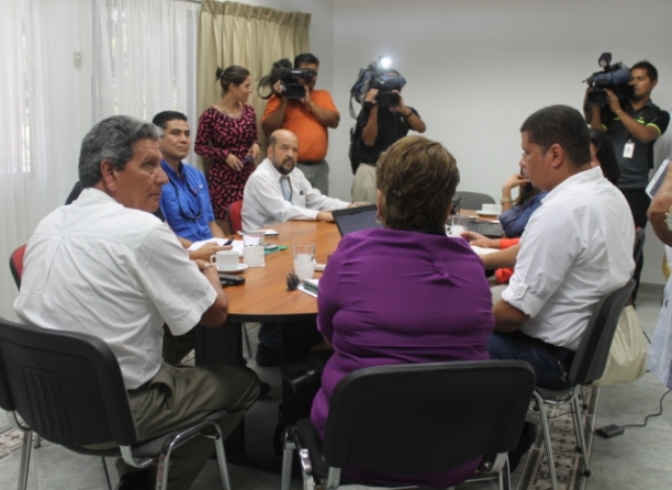 Reunión de José Antonio Gáldamez, Ministro de Mi Ambiente  Y PROLANSATE 