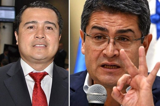 A la izquierda Tony Hernández, enjuiciado por Estados Unidos como uno de los mayores narcotraficantes y quien es  hermano del presidente de le República, Juan Orlando Hernández 
