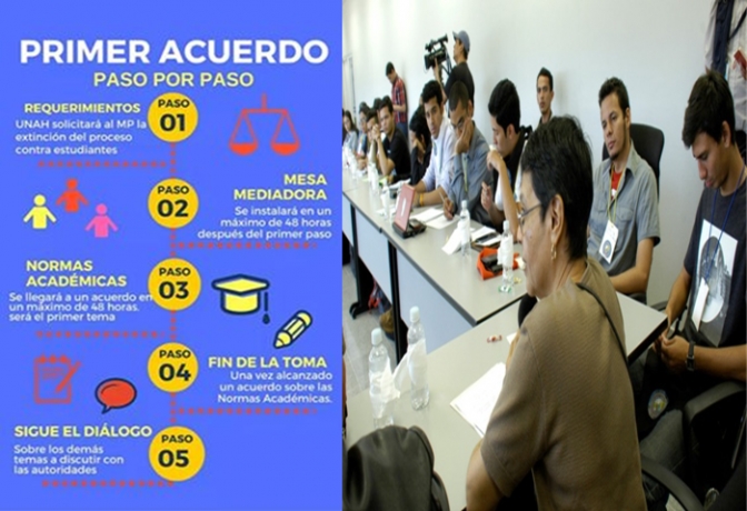 MEU y autoridades de la UNAH logran acuerdo