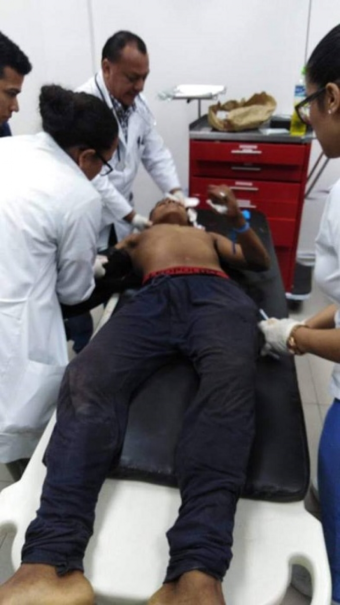 Acusan que Policía Nacional disparó contra menor en manifestación en Choluteca